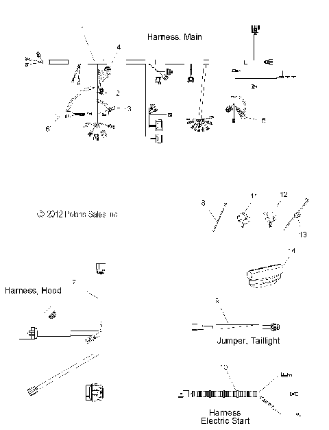 ELECTRICAL, WIRE HARNESS - S13CL8/CW8 ALL OPTIONS (49SNOWHARNESS13ASSLT)