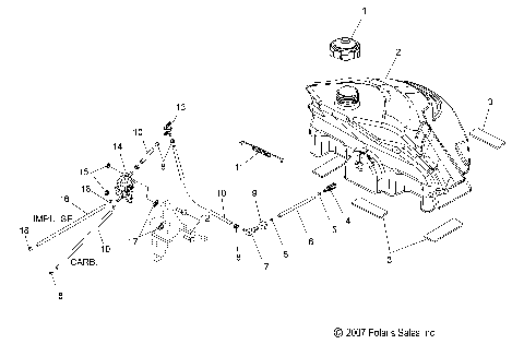 FUEL SYSTEM, FUEL TANK and FUEL PUMP - S12MX6JSA/JEA (49SNOWFUEL11600RCR)
