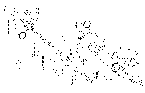 REAR SUSPENSION REAR ARM SHOCK ABSORBER [89324]
