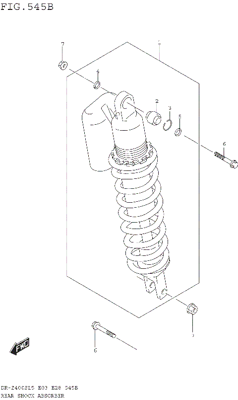 REAR SHOCK ABSORBER (DR-Z400SL5 E28)