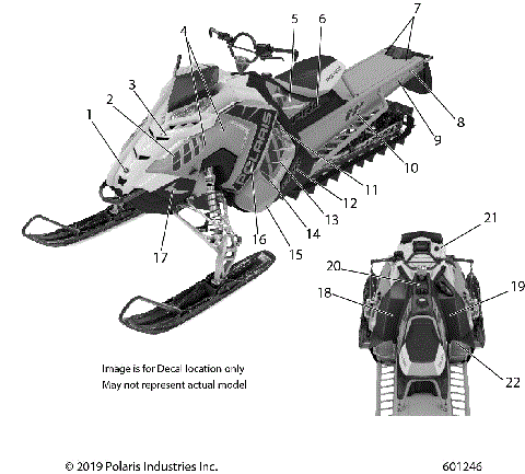 BODY, DECAL, SNOW CHECK, BLK SIDE PANEL W/BLUE ACCENT - S20EGK8PS/EGM8PS (601246)