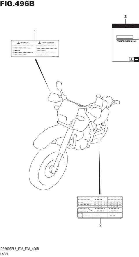 LABEL (DR650SEL7 E28)