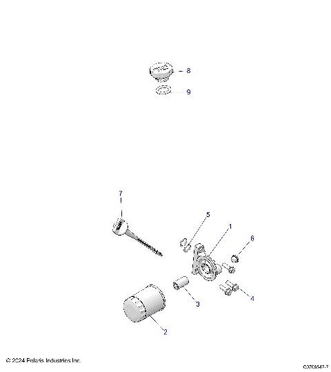 ENGINE, OIL FILTER and DIPSTICK -   (C0706547-7)