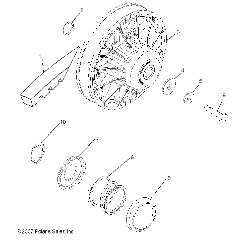 DRIVE TRAIN, SECONDARY CLUTCH - A13MH76FF (49RGRCLUTCHDVN086X6)