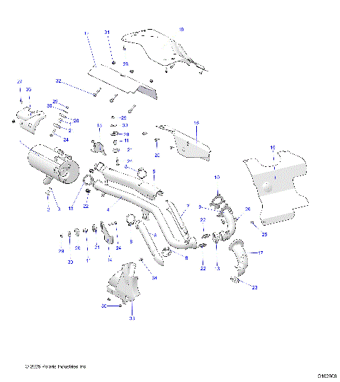 ENGINE, EXHAUST - A26SHY57AL/AS (C102806)