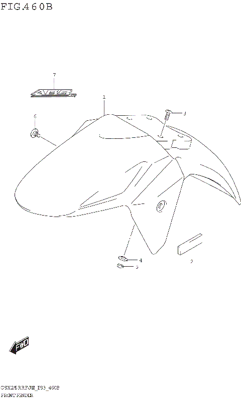 FRONT FENDER (GSX250RRLJ:M2:P33)
