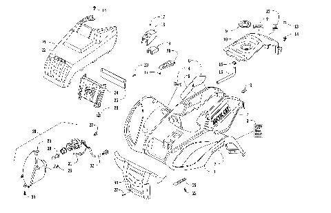 FRONT BODY PANEL AND HEADLIGHT ASSEMBLIES [302036]