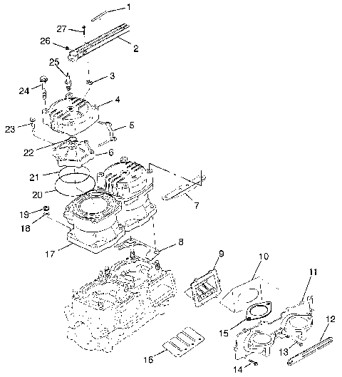 CYLINDER & MANIFOLD HURRICANE B964466 and Intl. HURRICANE I964466 (4935733573C001)