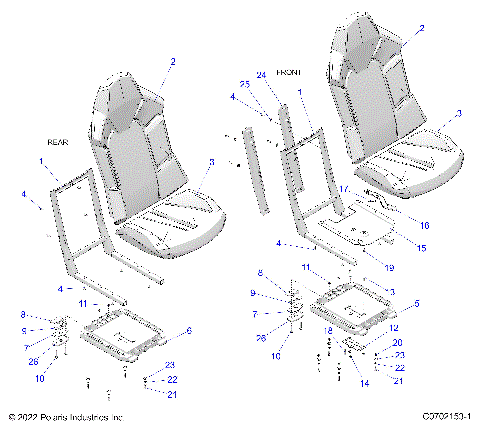 BODY, SEAT ASM. AND SLIDER - G23GMK99A/99B (C0702153-1)