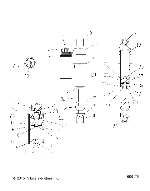 SUSPENSION, SHOCK, FRONT TRACK, LTD (7044382) - S16DP8 ALL OPTIONS (600176)
