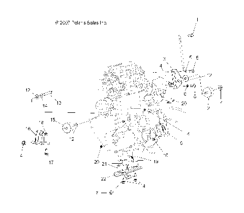 ENGINE, MOUNTING - A09BA50FA (49ATVENGINEMTG08SCRAM2X4)