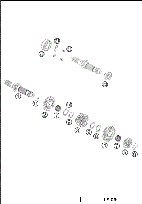 TRANSMISSION I - MAIN SHAFT