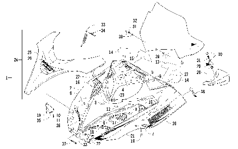 HOOD AND WINDSHIELD ASSEMBLY [87000]