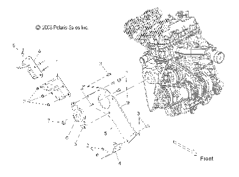 ENGINE, MOUNTING, RH - S12PU7ESL/EEL (49SNOWENGINEMOUNTRH09WIDE)