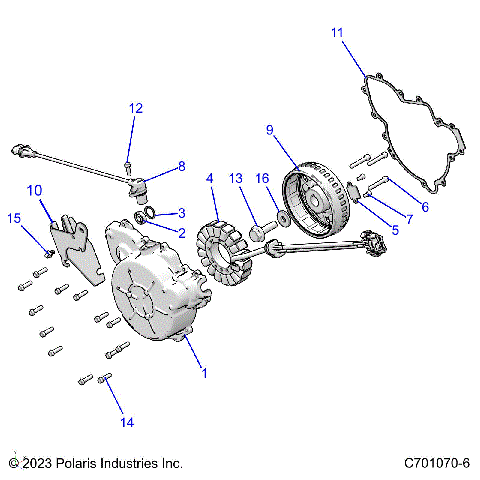 ENGINE, STATOR AND FLYWHEEL - Z19VBE99F2/S99C2/CM (C701070-6)
