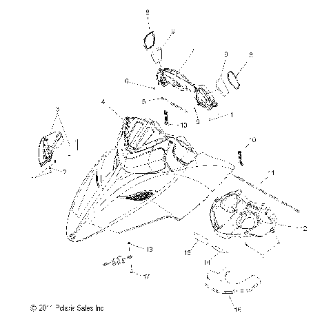 BODY, HOOD ASM. - S15PU6NSL/NEL (49SNOWHOOD12WIDE)