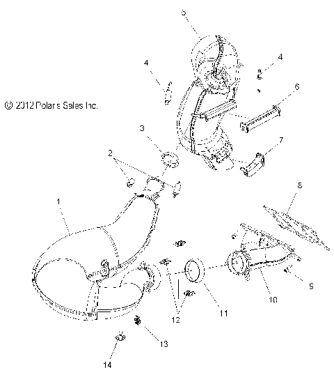 ENGINE, EXHAUST - S15CP8 ALL OPTIONS (49SNOWEXHAUST13800LE)