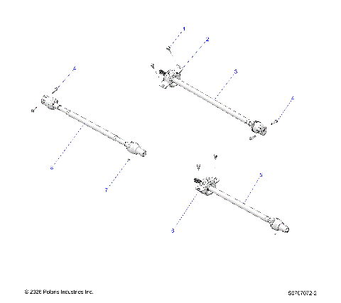 DRIVE TRAIN, FRONT, MID, & REAR PROP SHAFTS