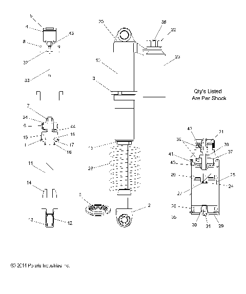 SUSPENSION, SHOCK, IFS W/RESERVOIR (7044137) - S15CG8/CH8 (49SNOWSHOCKIFS7044137)