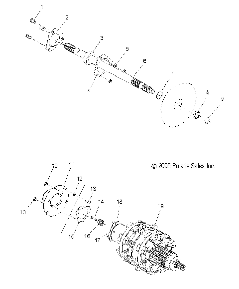 DRIVE TRAIN, JACKSHAFT and DRIVESHAFT - S10PG8/PH8 ALL OPTIONS (49SNOWDRIVETRAIN10ASLT)