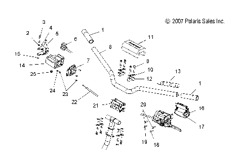 STEERING, HANDLEBAR MOUNTING and CONTROLS - S08PB6FS/FE (49SNOWHANDLEBAR086008BALL)