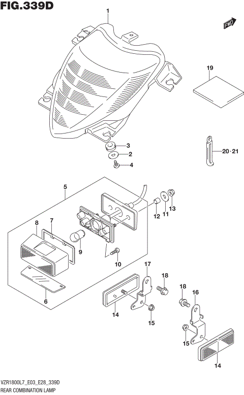 REAR COMBINATION LAMP (VZR1800BZL7 E33)