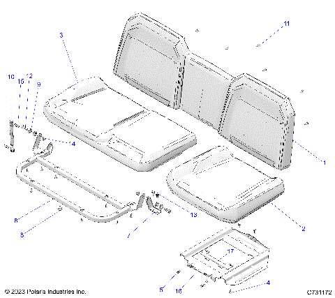 BODY, SEAT ASM. - R25RRED4FA/D4DA (C731172)