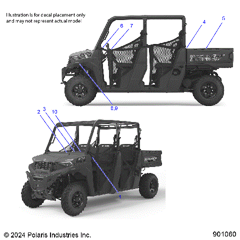 BODY, DECALS, GENERAL - R25M4E57L5 (901060)