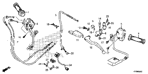 HANDLE LEVER@SWITCH@CABLE