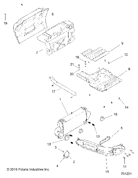 ENGINE, EXHAUST SYSTEM - Z146T1EAM/EAW (701221)