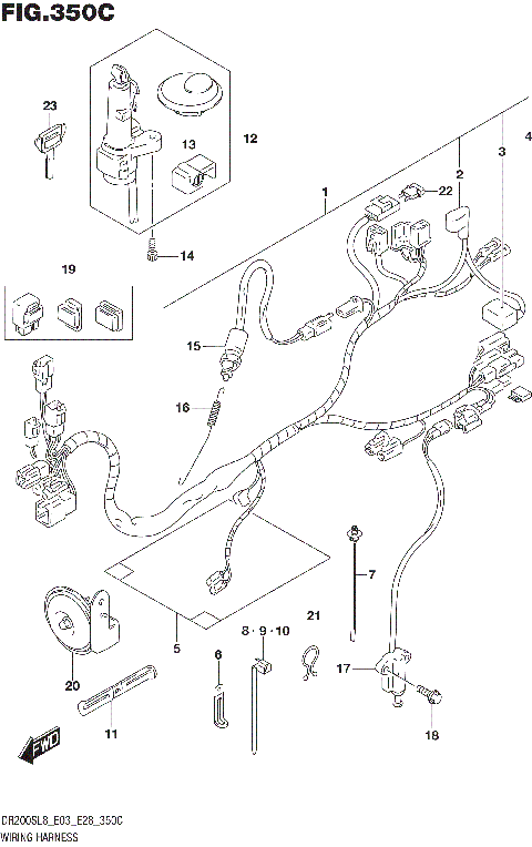 WIRING HARNESS (DR200SL8 E33)