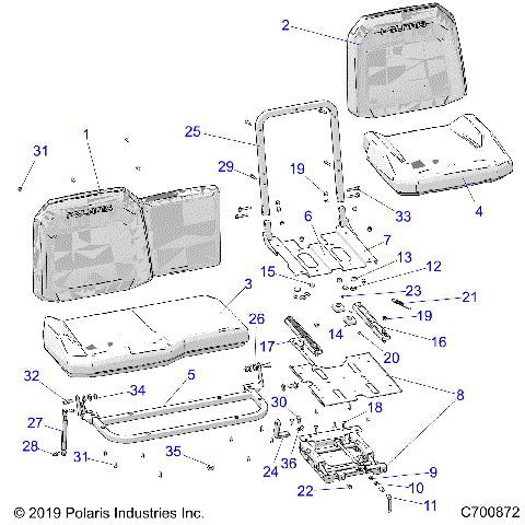 BODY, SEAT ASM. AND SLIDER - R21RRSD4CA (C700872)