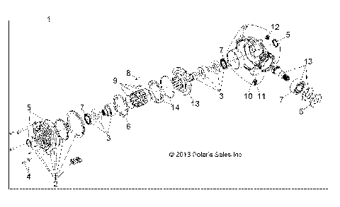 DRIVE TRAIN, FRONT GEARCASE INTERNALS - R141D9JDA/2D9JDA (49BRUTUSGCFRT13)