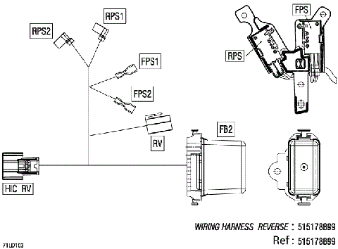 08- Electric - Reverse Wiring Harness - 515178899