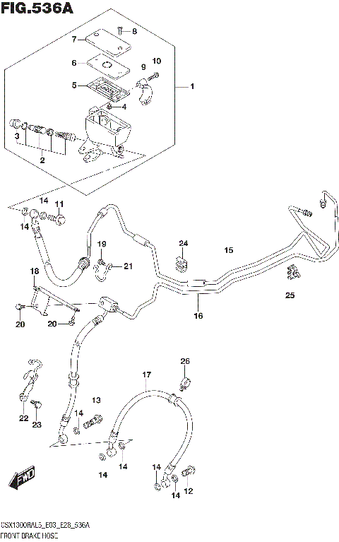 FRONT BRAKE HOSE (GSX1300RAL5 E03)