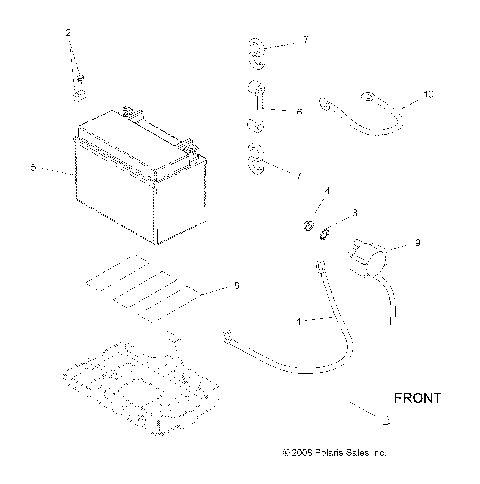 ELECTRICAL, BATTERY - A09GP52AA (49ATVBATTERY09OUT525)
