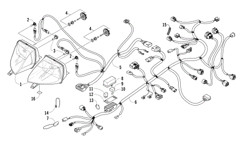 HEADLIGHT AND WIRING ASSEMBLIES