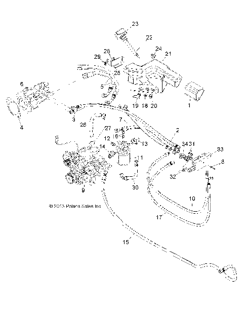 DRIVE TRAIN, HYDROSTAT MOUNTING AND LINES - R141D9JDA/2D9JDA (49BRUTUSHYDROSTAT13)