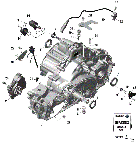 01- ROTAX - Gearbox Assy and Drive Shaft - 686 868 - Tremec - 2nd Generation
