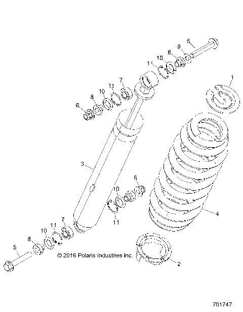 SUSPENSION, REAR SHOCK - R17B1PD1AA/2P (701747)