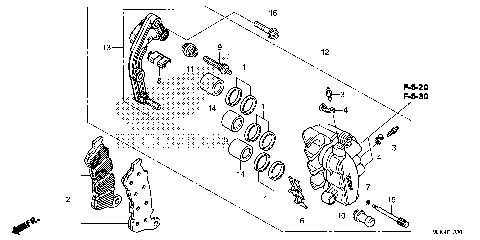 LEFT FRONT BRAKE CALIPER