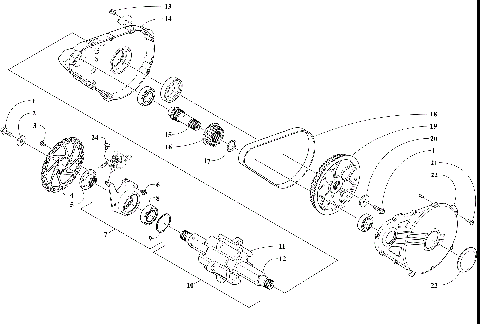 DRIVE TRAIN SHAFT AND BRAKE ASSEMBLIES [106072]