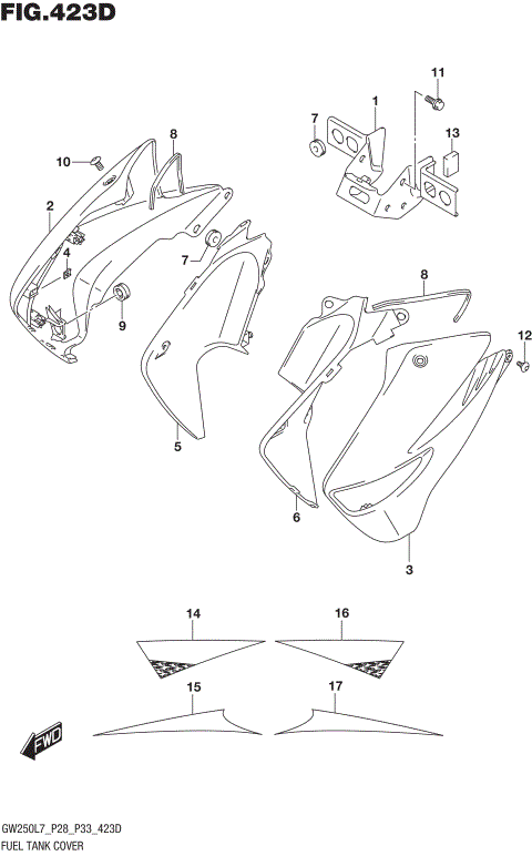 FUEL TANK COVER (GW250ZL7 P33)