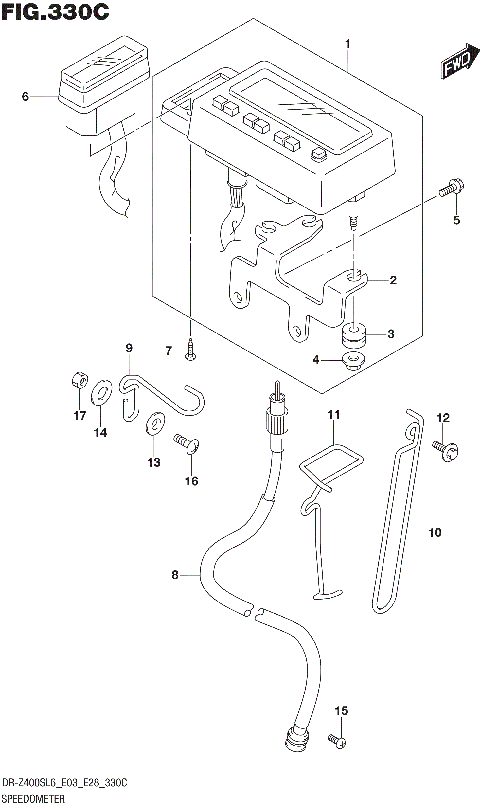 SPEEDOMETER (DR-Z400SL6 E33)