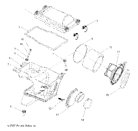ENGINE, AIR INTAKE SYSTEM - A09GJ45AA (49ATVAIRBOX08OUT525S)