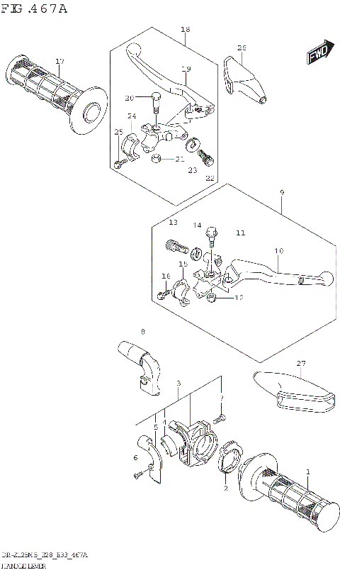 HANDLE LEVER (DR-Z125)