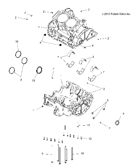 ENGINE, CRANKCASE - A19SVS95CR/ER [49ATVCRANKCASE14SCRAM]