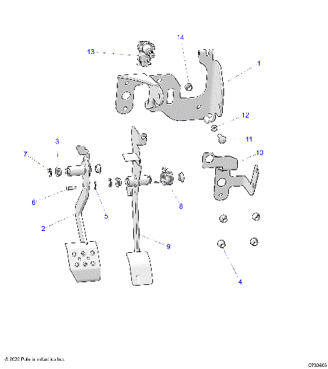 BRAKES, PEDAL - R23RRED4FA/DA/SD4CA/CK (C730806)