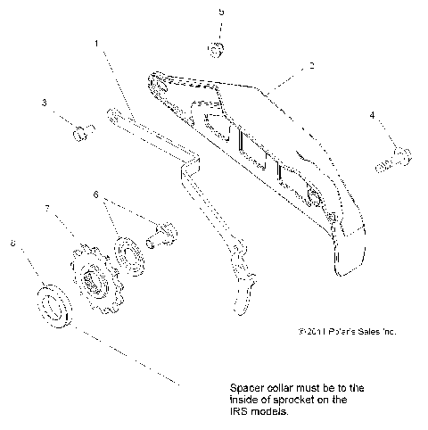 DRIVE TRAIN, FRONT SPROCKET GUARD - A11GP52AA (49ATVSPROCKET11OUT525)