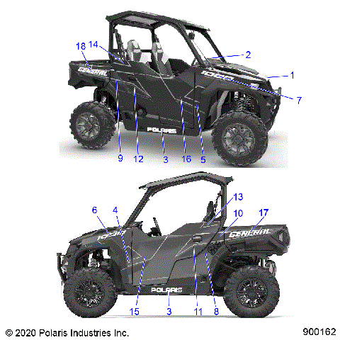 BODY, DECALS - G20GAD99AS/BS (900162-01)
